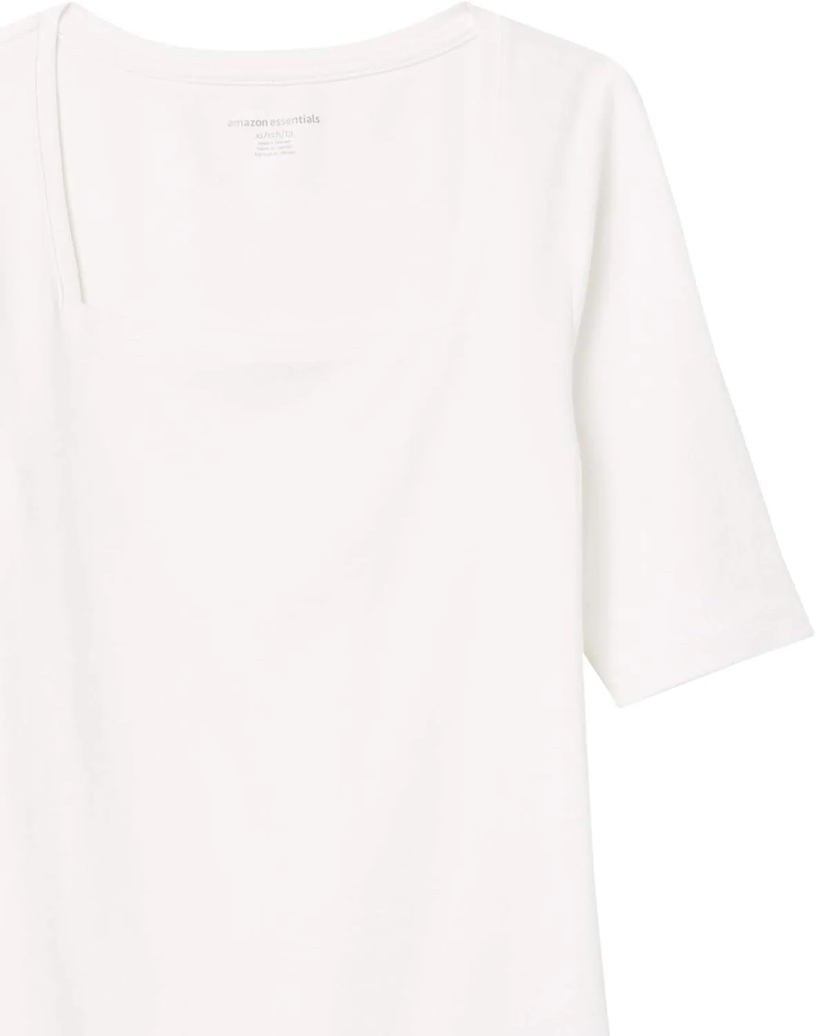Amazon Essentials Women's Slim-Fit Half Sleeve Square Neck T-Shirt