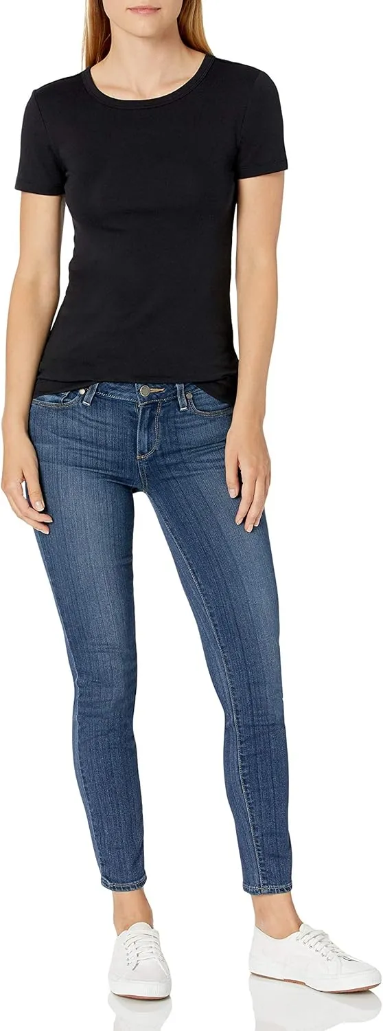 Amazon Essentials Women's Slim-Fit Short-Sleeve Crewneck T-Shirt, Pack of 2