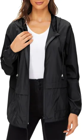 Century Star Packable Rain Jackets for Women Waterproof Lightweight Raincoat with Hood Windbreaker Jacket Women Rain Coats