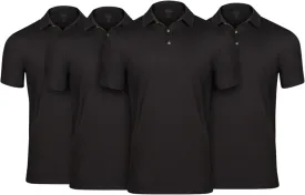 Fresh Clean Threads Mens Polo Shirts - Pre Shrunk Soft Fitted Premium Classic Shirt - Men's Polos Cotton Poly T-Shirt Blend