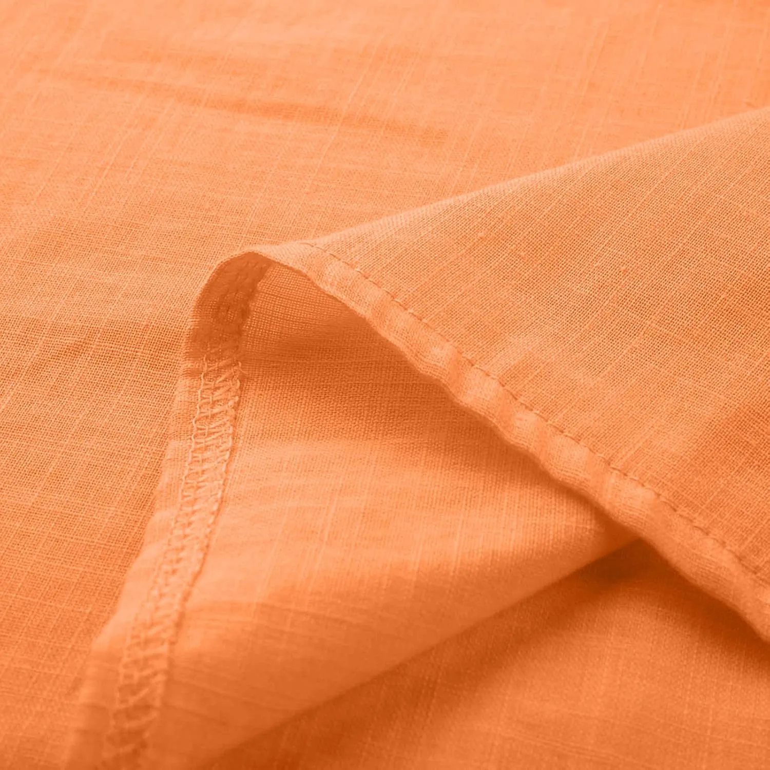 Linen Shirts for Women Solid Color Basic 3/4 Sleeve Tops Summer Casual Round Neck Pullover Blouse Ladies Tunic Tshirt