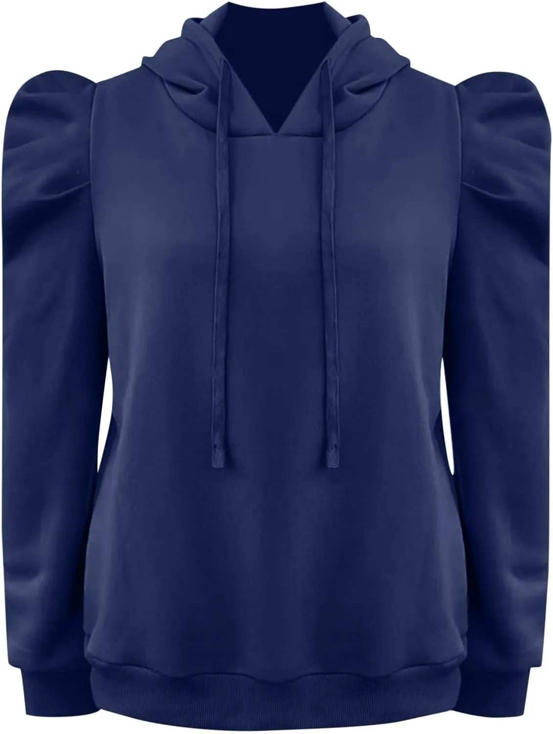 PTOLOCIF Hoodies for Women Fashion Tops Lightweight Drawstring Pullover Sweatshirts Long Sleeve Shirts Loose Fit Solid Blouse