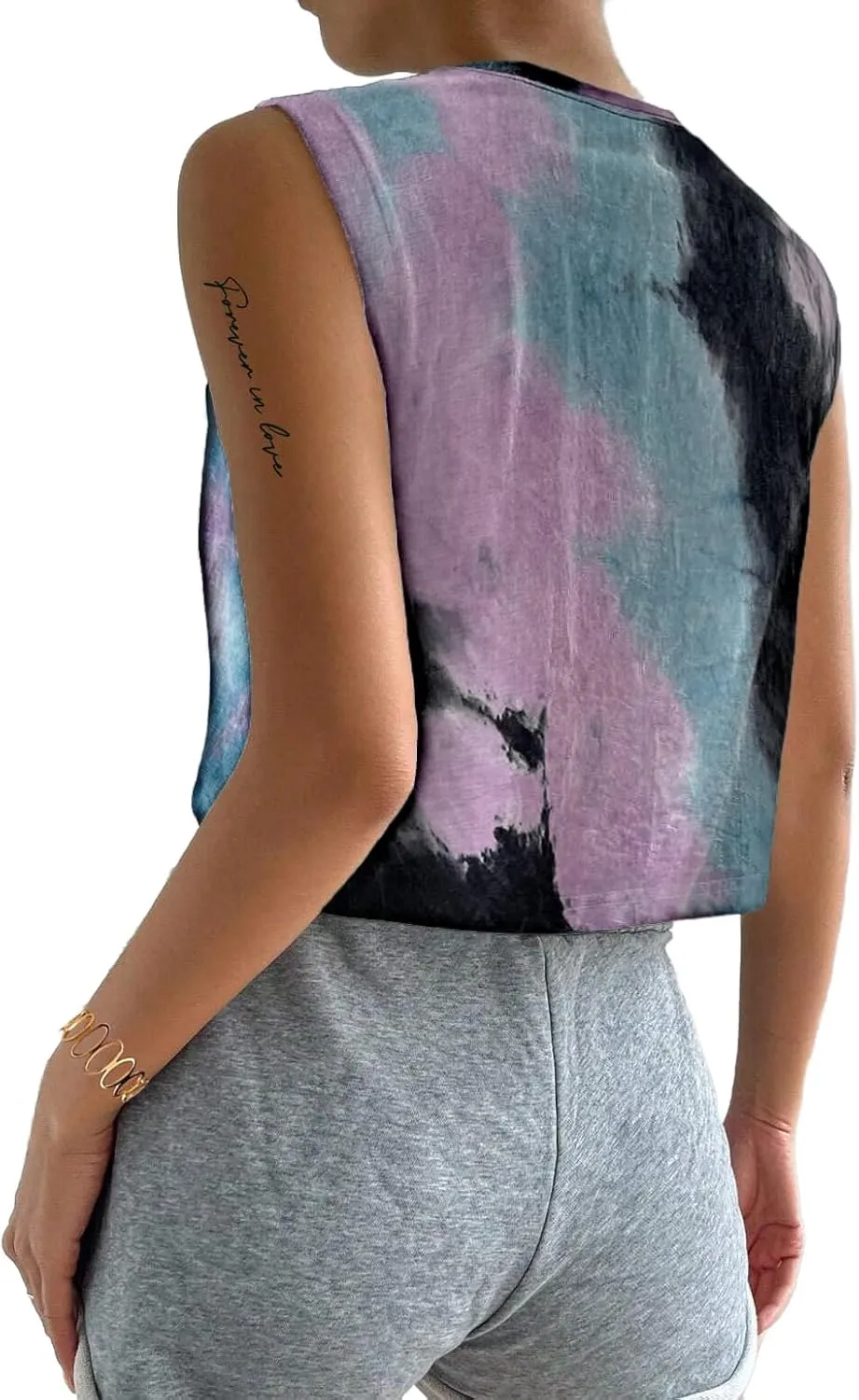 SOFIA'S CHOICE Crop Tank Tops for Women Summer Casual Loose Fit Workout Sleeveless Shirts