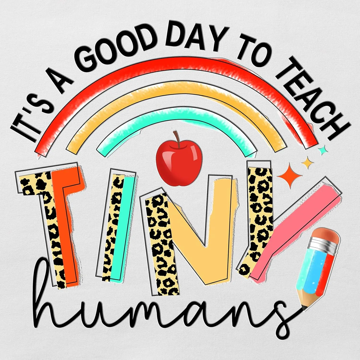 Teacher Gifts Shirt for Women's Teacher Tshirts It's a Good Day to Teach Letter Print Rainbow Graphic Tee Casual Tops