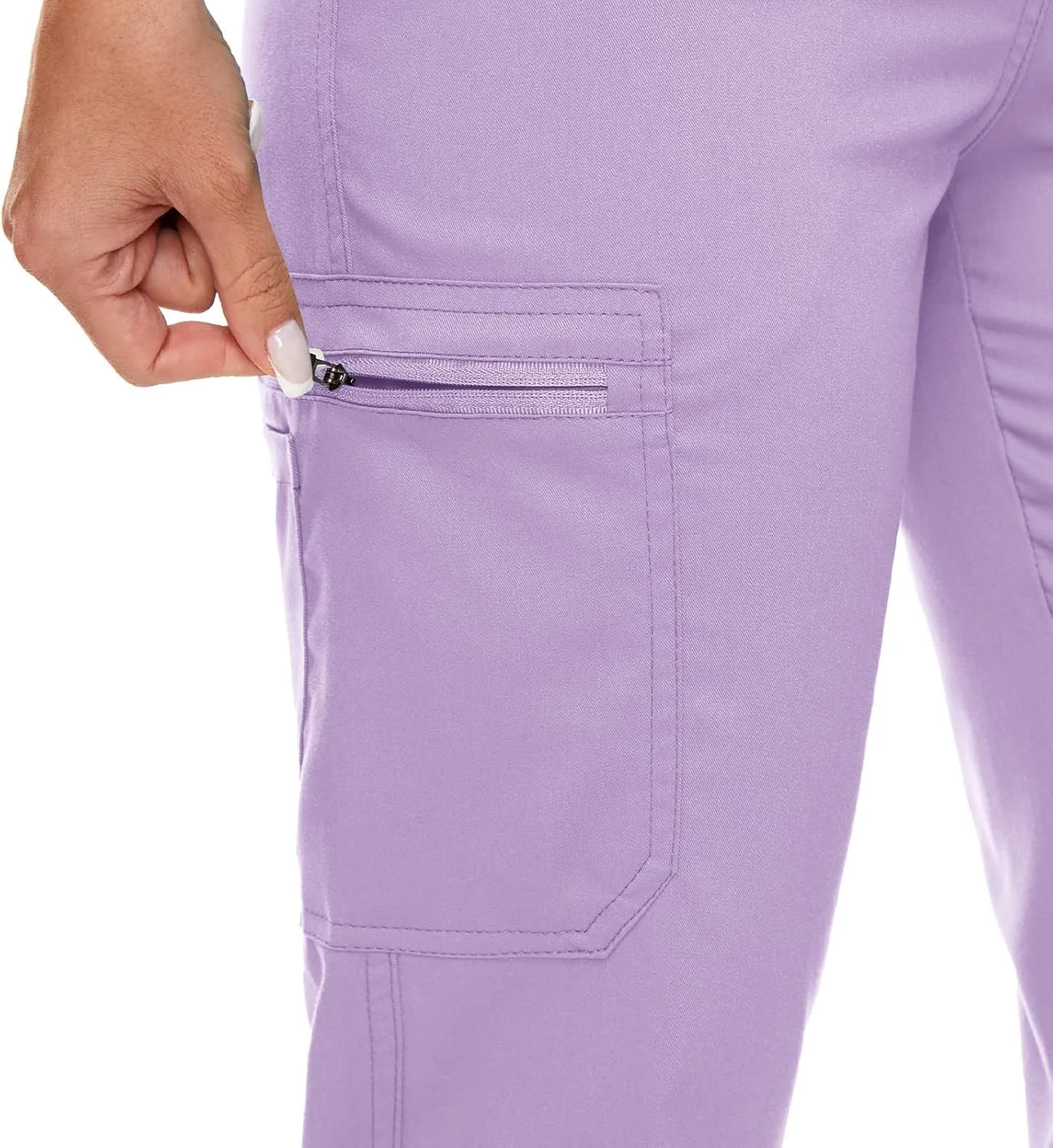 VIAOLI Women's V-Neck Scrub Set with 8 Pocket Yoga Waistband Jogger Pants - Nurse Uniforms