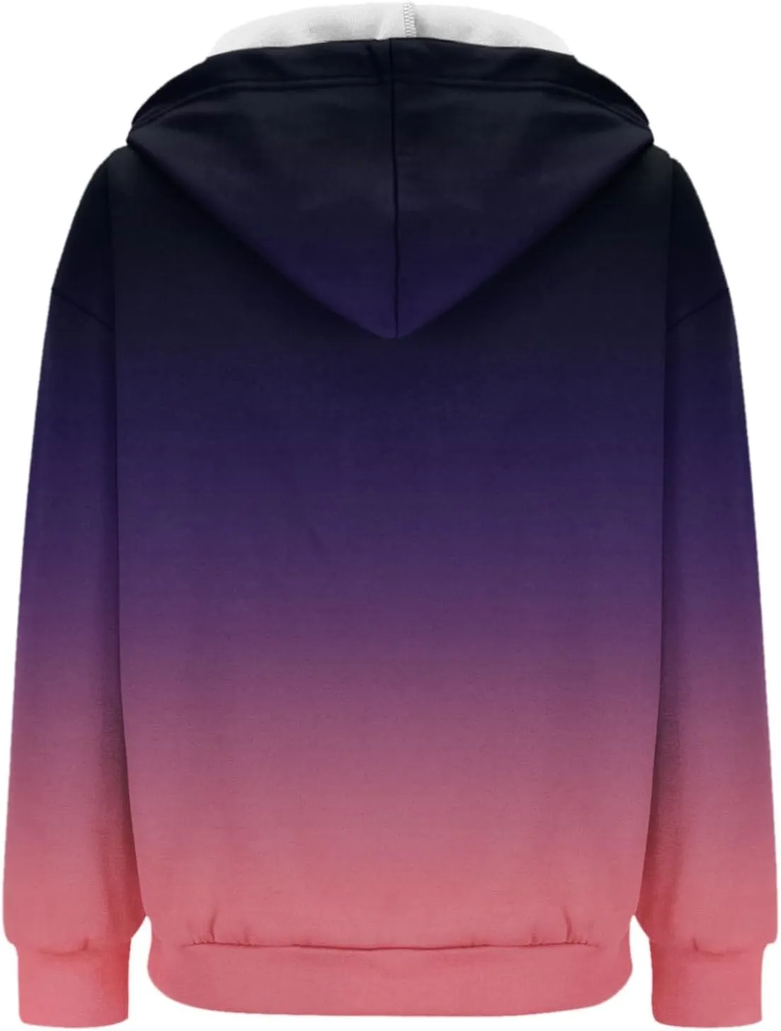 Womens Zip up Hoodies Long Sleeve Sweatshirt Autumn Winter Warm Drawstring Oversizeds Hooded Jackets Jumper Tops