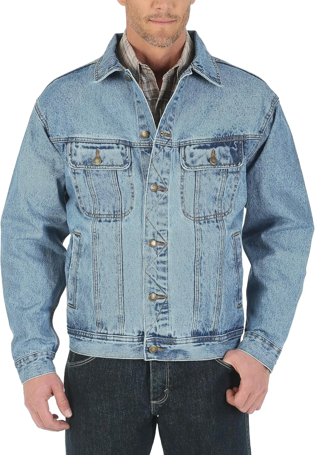 Wrangler mens Rugged Wear Unlined denim jackets, Vintage Indigo, 2X Tall US